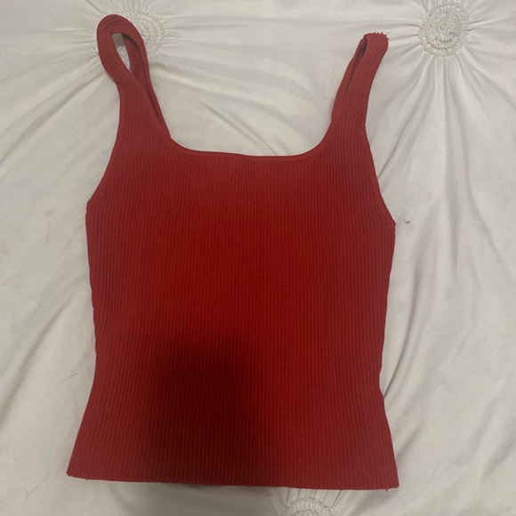 Aritzia Babaton Sculpt Knit Red Tank - Picture 3 of 7